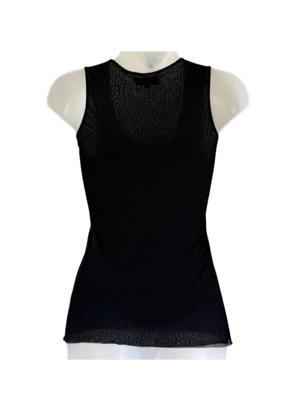 Petit Pois By Viviana G Sheer Black Short Sleeve Nylon Top S - Picture 2 of 6